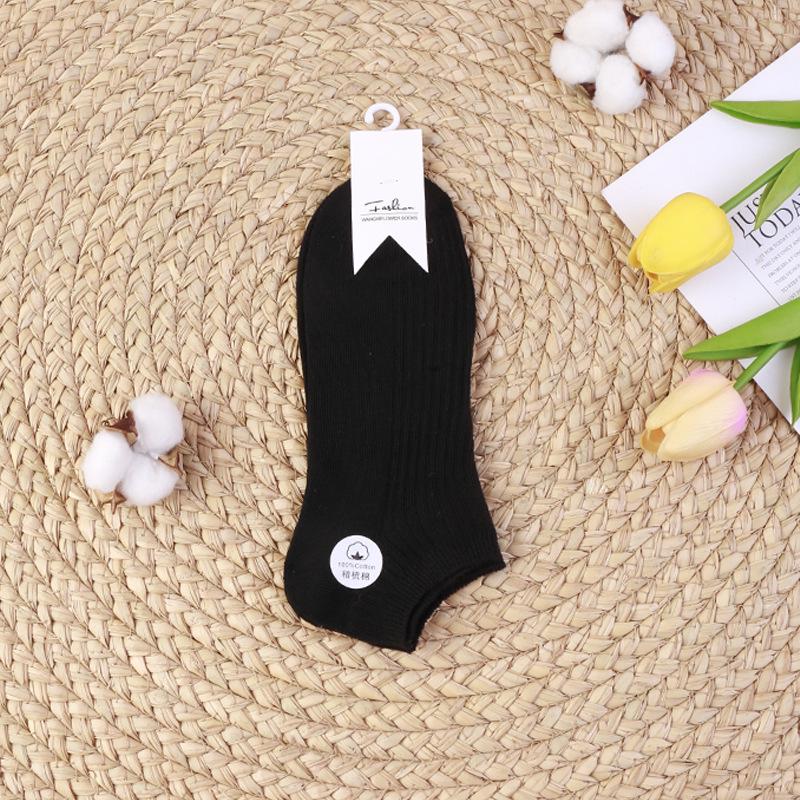 2025 New Women's Pure Cotton Low-Cut Socks - Anti-Odor, Sweat-Absorbent, Mid-Calf, Perfect for Spring & Summer.
