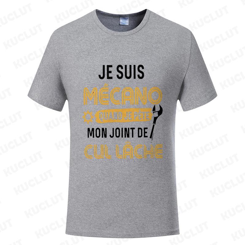 You Know I'm Mechano T Shirt Funny French Text Dad Gift Worker Humor Shirts Vintage Tee Casual Oversized Summer Fashion T-shirt