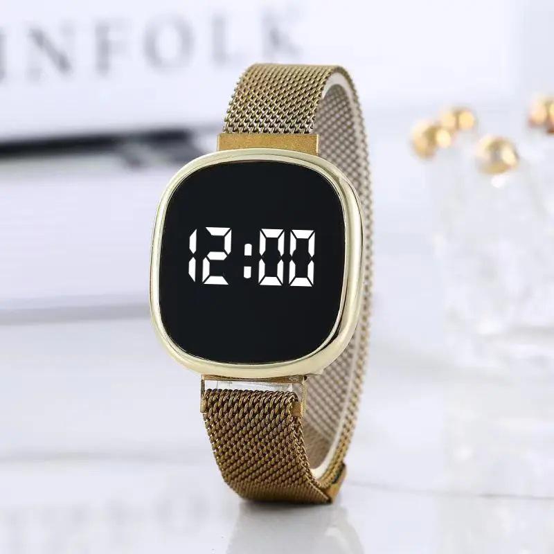 Minimalist Black Multi-Function Touchscreen Magnetic Wristwatch for Men & Women - Trendy, Versatile, Fashionable.