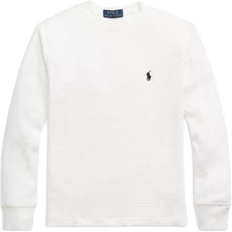 Polo Ralph Lauren Embroidered Waffle Crew Neck Long Sleeve Sweatshirt Men sweatshirt 710767967-001