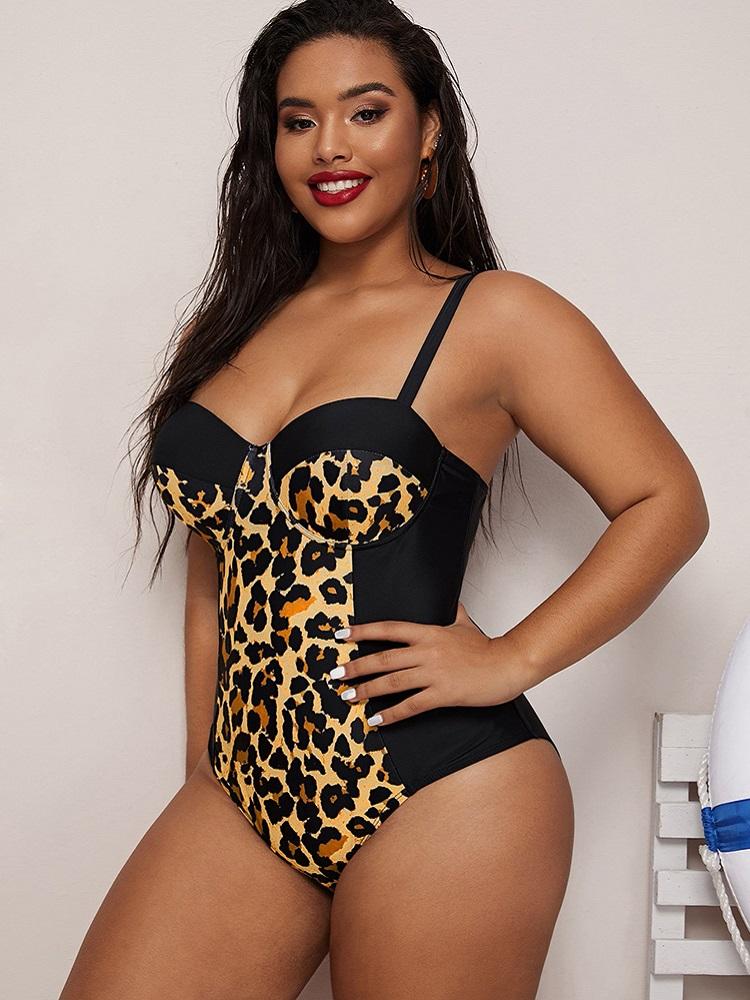 Plus Size Swimsuit 2025 Women Push Up One Piece Swimwear Female Beach Wear Summer Bathers Bathing Swim Suit Solid 4XL