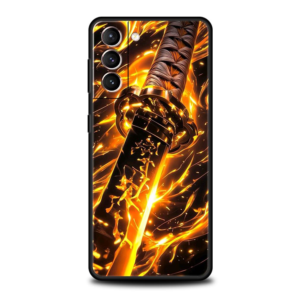 Handyhülle Cover für Samsung Galaxy S25 Edge S24 S23 S22 S20 S21 FE Ultra S10 S10E Plus 5G Weiches TPU Das Schwert Kreatives Muster