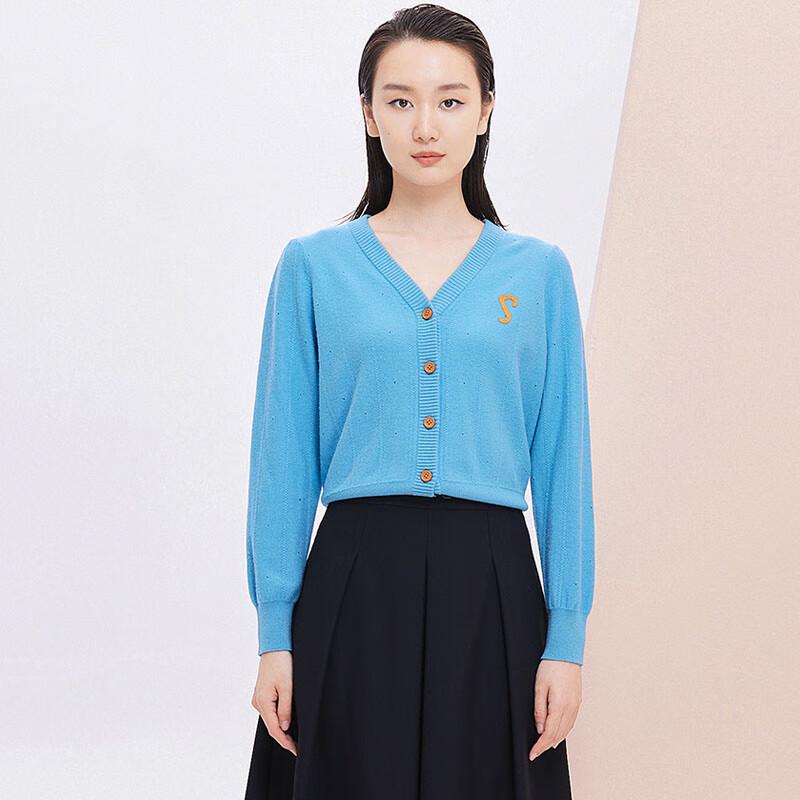 

JESSIE Женский трикотажный кардиган с V-образным вырезом и контрастными пуговицами