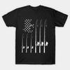 Fishing Rod American Flag and Reel Made In Australia T-Shirt