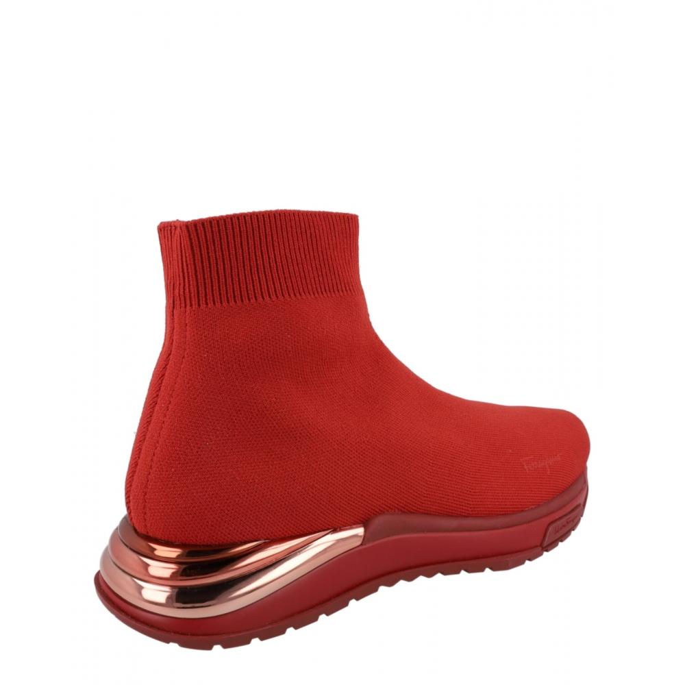 Salvatore Ferragamo Ninette Sock Sneakers Red