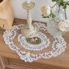 Vintage Lace Coaster Table Cloth Lace Tablecloth Embroidery Placemat  Lace Dust Cover Cabinet Furniture Decoration Accessory