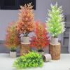 Artificial Piceaneoveitchii Mast With Green Plants For Indoor Decor Garden