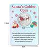 Santa Gold Coins Christmas Eve Boxes, with Message Card, Christmas Commemorative Coins New Year, Santa Claus Souvenir Coin
