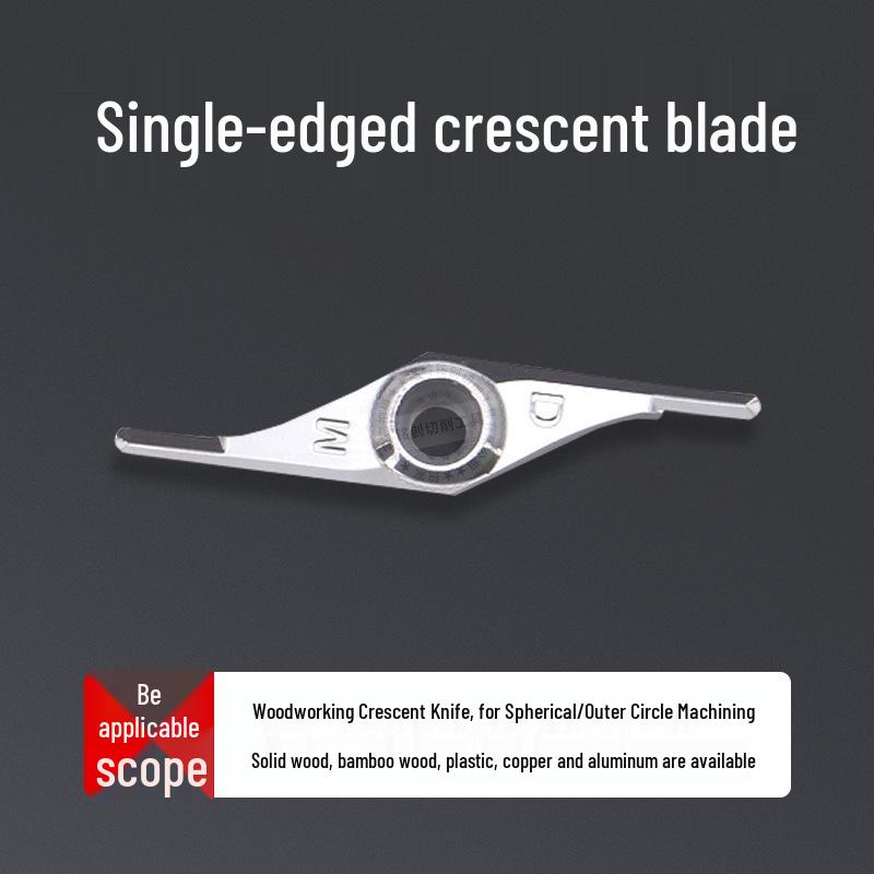 Semicircle Lathe Tool for Wood Beads - Single & Double-edged Crescent Knife