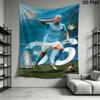 Erling Haaland Re Appeso a Parete Coperta in Tessuto Stampato Arazzi Decorativi per Camera da Letto Soggiorno Arredamento per la Casa