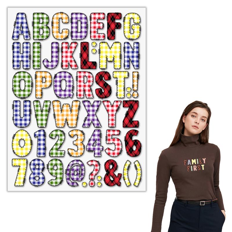 Precious letter stickers A-Z 0-9, suitable for clothing and DIY stickers. Easy to cut. Can be printed on bags and baby T-shirts