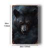 Retro Black Bear Mist Art Tin Sign 20x30cm Dramatic Wall Decor