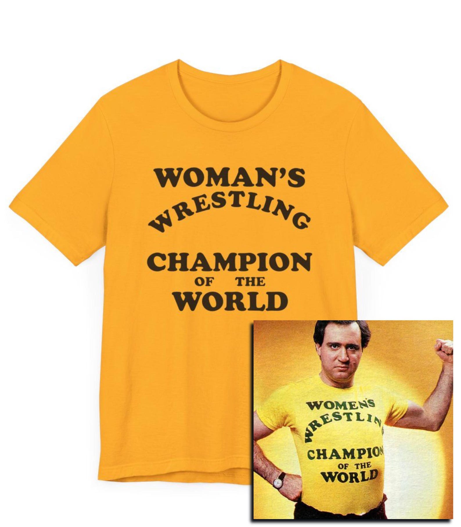 Woman s Wrestling Champion Of The World T-Shirt, Funny T-Shirt, Novelty, Comedian, 70 Comedy Nostalgia, SNL, 80s Culture, Wrestling Gift 4XL