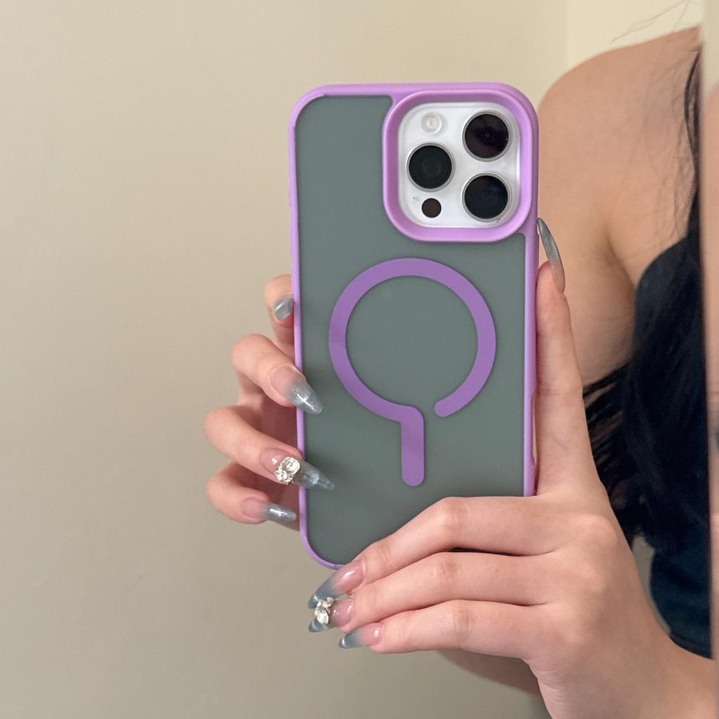 Skin-friendly simple matte case, suitable for iPhone16Pro max mobile phone case, Apple 17 question mark magnetic case 14/15.