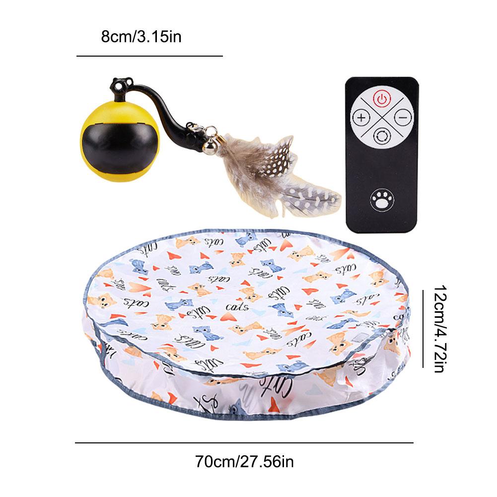 Interactive Cat Toys Ball Fast Rolling In Pouch Automatic Rolling Ball Anti-Depression Pet Toy for Indoor Cat Kitten