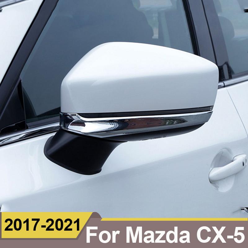 ABS Chrome Car Rearview Mirror Cover Side Wing Cap Shell Case Trims For Mazda CX-5 CX5 CX 5 2017 2018    Accessories