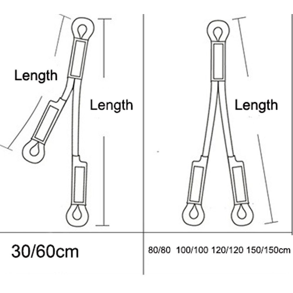 22kn Braided Prusik Cord Loop Sewn Eye To Eye Y V Shaped Rescue Fall Protection Safety Lanyard Protection Point