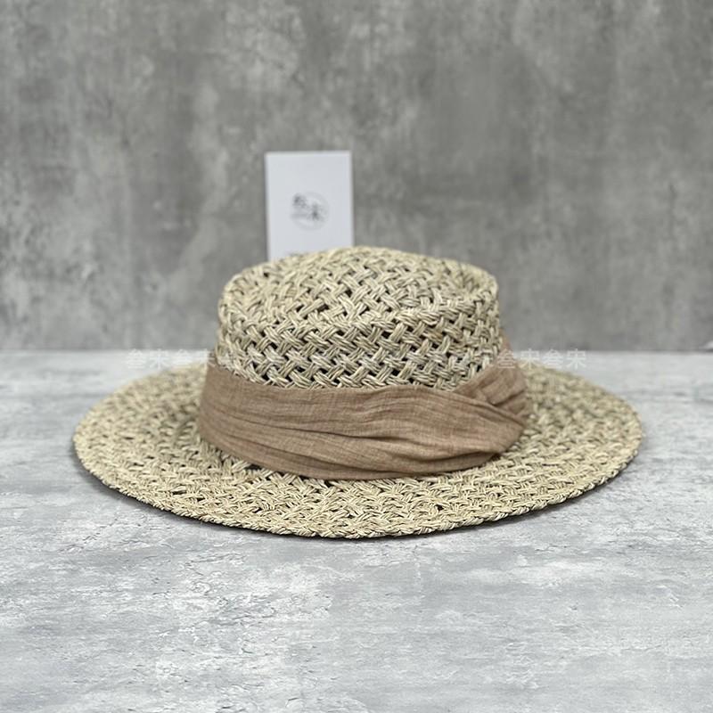 Internet Celebrities Ins French Concave Hat Female Seaweed Woven Straw Hat Travel Vacation Beach Shade British Top Hat