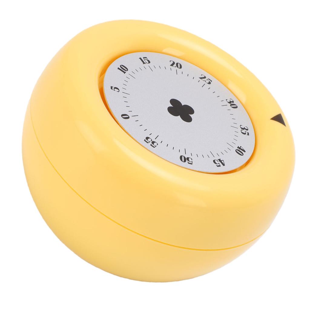 Kitchen Visual Timer Magnetic Visual Cooking Mechanical Timer with Loud Alarm for Nap Alarm Study Reminder Creamy Yellow