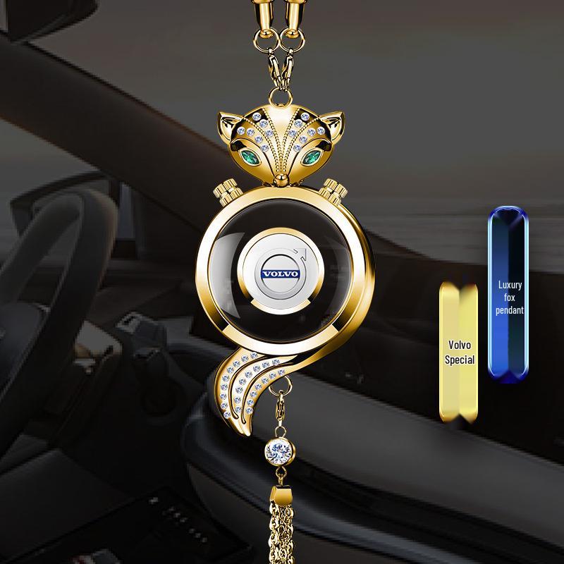 Fox Crystal Car Air Freshener Pendant - Rearview Mirror Hanging Ornament