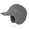 Winter Ear Flap Hat with Visor for Men and Women, Windproof Thermal Ski Cap for  Outdoor Activities, Cold Weather Beanie with Ear Protection