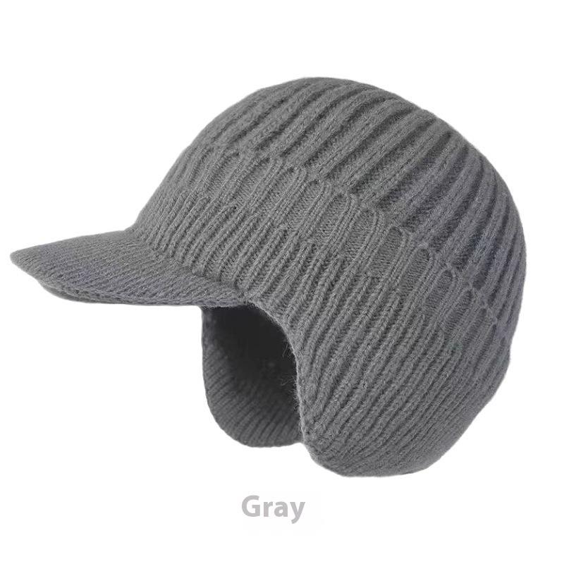 Winter Ear Flap Hat with Visor for Men and Women, Windproof Thermal Ski Cap for Outdoor Activities, Cold Weather Beanie with Ear Protection