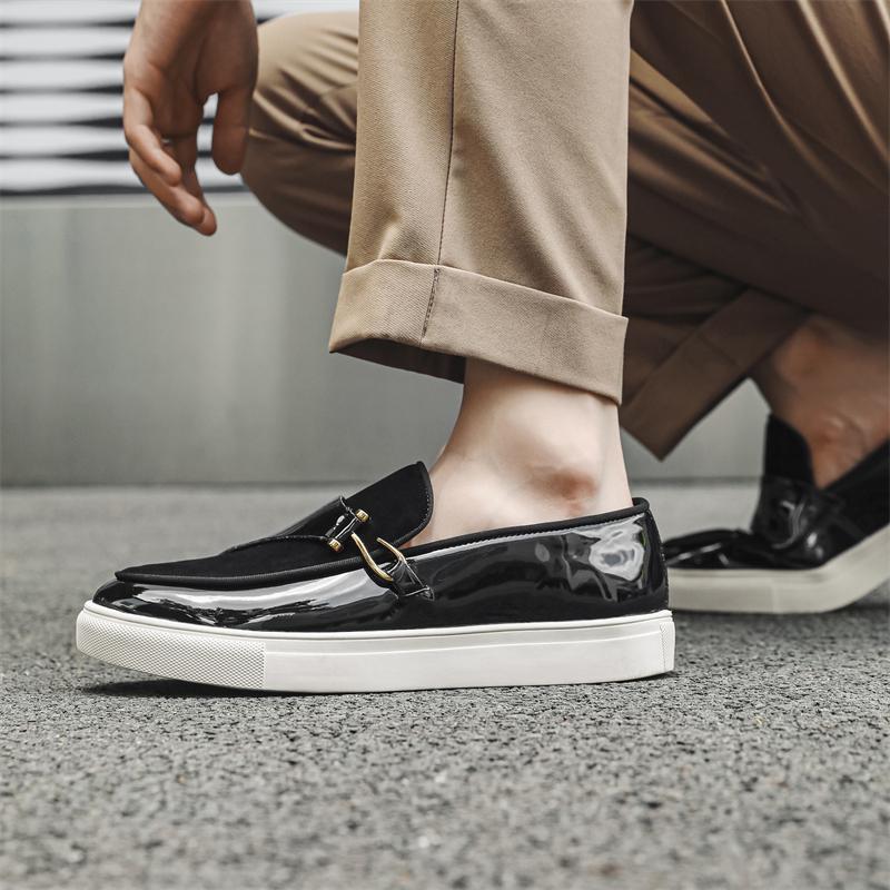 Men Handmade Leather Shoes slip on Platform Loafers Fashion Luxury Mocassins Business Shoes men Homme Zapatos De Hombre