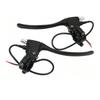 Prewired Electric Scooter Brake Levers Assembly Curved Replacement Handle for Commuters Riding Maintenance, Black