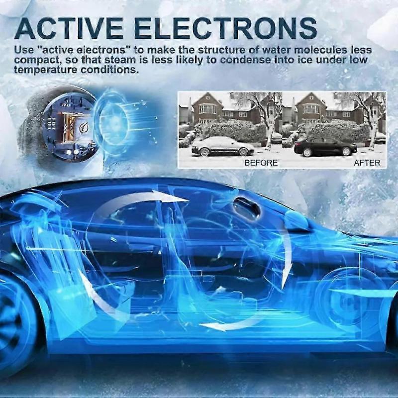 1-3x Solar Antifreeze Electromagnetic Molecular Windshield Car Snow Removal Instrument Window Glass Defogging & Defrosting & Deicing