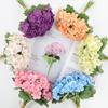 12PC/Bundle Silk Hydrangea Flowers Bridal hand Bouquet Retro Table Vase Flower Decor for Wedding Decora Room Balcony DIY Bouquet