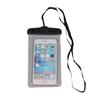 Transparent waterproof phone bag with classic style, touch screen access, neck strap for hot spring use.
