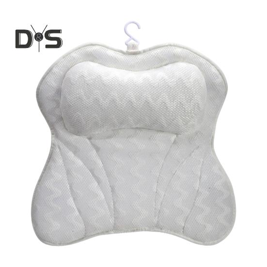 Poduszka do wanny z 6 antypoślizgowymi przyssawkami Zagłówek do kąpieli z tkaniną 4D Air Mesh Poduszka do kąpieli z podparciem szyi i pleców Relaksujące akcesoria do kąpieli