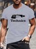Summer Men's Fashion Tee Clothing Hip Hop Technics Headphone Graphic Tee Shirt Men Casual Streetwear Funny Printed Tops T-shirt