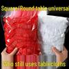 Disposable Tablecloth with Drawstring Elastic Band for Round or Rectangular Tables