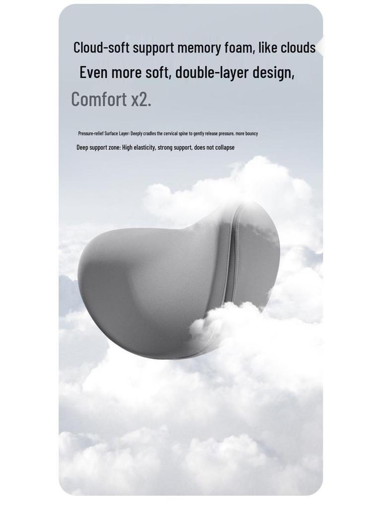 Memory Foam Car Seat Cushion with Lumbar and Neck Support