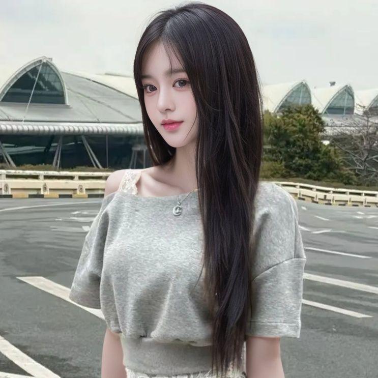 

Summer Lace Patchwork One-Shoulder Hoodie and High-Waist Skirt Set L (106-120 Jin)