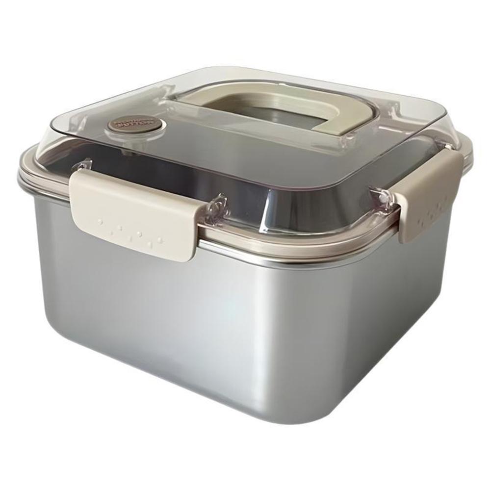 Leak-proof Lunch Box Insulated Lunch Box Food Storage Non-stick Interior Removable Lid Safety Buckle Silicone Sealing Ring