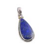 Natürlicher Lapislazuli-Edelstein, 925er Sterlingsilber, Geschenkanhänger, 3,8 cm, n0K28