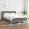 Maison Exclusive - Sommier à lattes de lit avec matelas Gris foncé 140x200cm Tissu