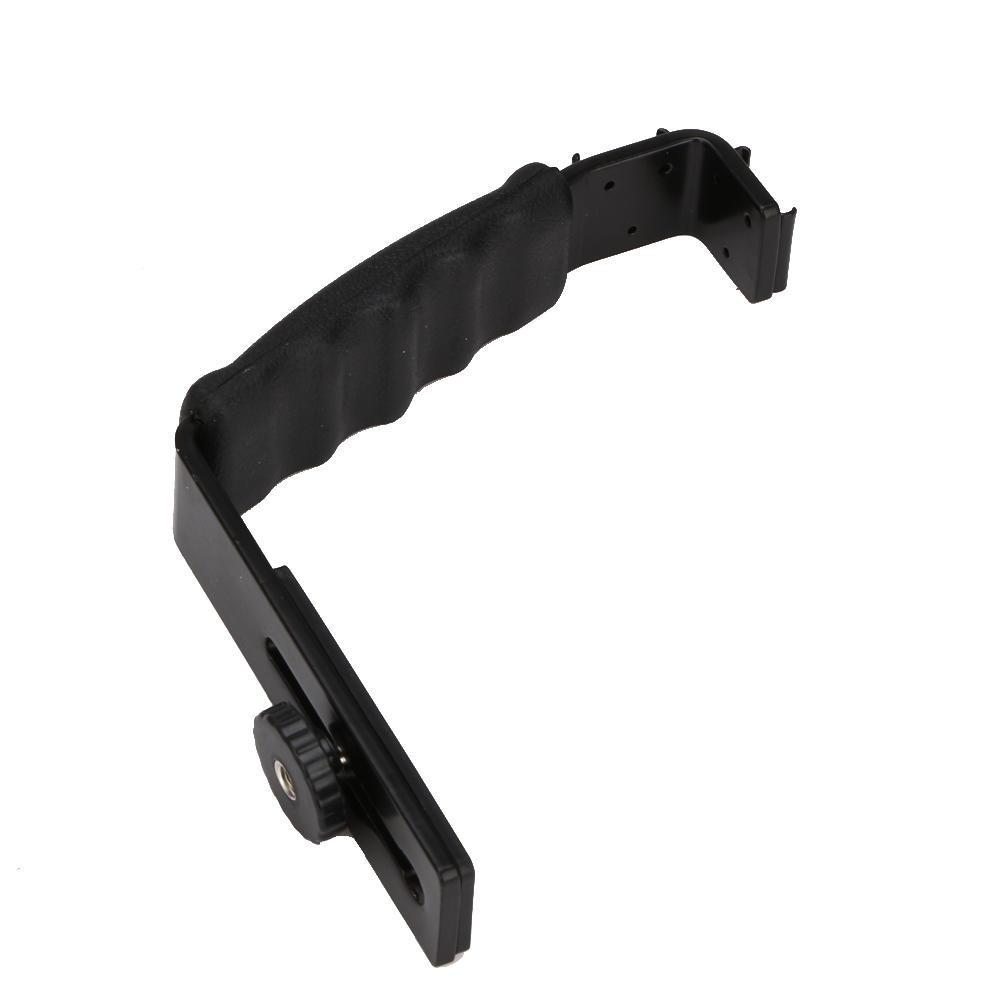 Camera Flash L Bracket DV Microphone LED Light L Flash Bracket Dual Hot Shoe Flash Bracket DIY DV Camera Microphone LED Light China Mainland