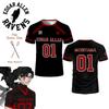 2026 New The Foxhole Court Edgar Allan Ravens Lacrosse Jersey Cosplay Riko Moriyama 3D Tshirt All For The Game Kids Uniform
