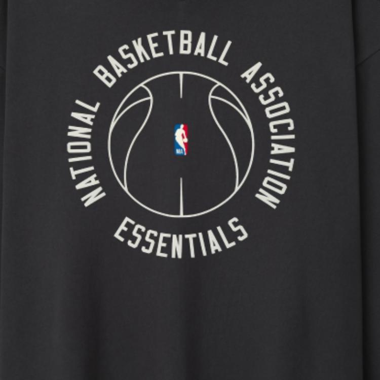 Fear of God Essentials NBA x Barkley Hendricks Long Sleeve V-Neck Tee Faded Black Unisex Tops 125BH264701F