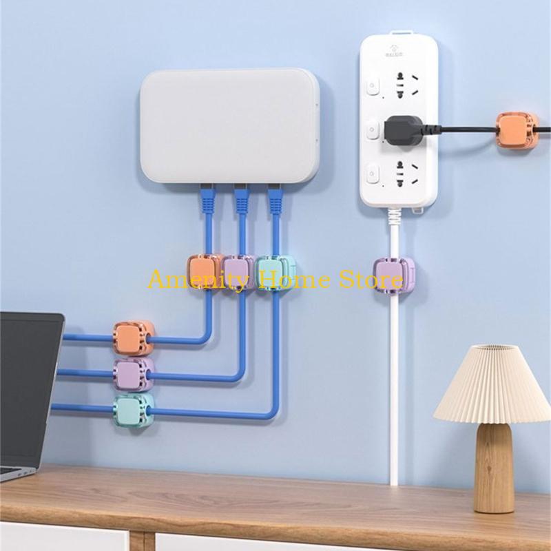 F26C Colorful Cable Practical Cable Management Holder Convenient Cable Organization Clip