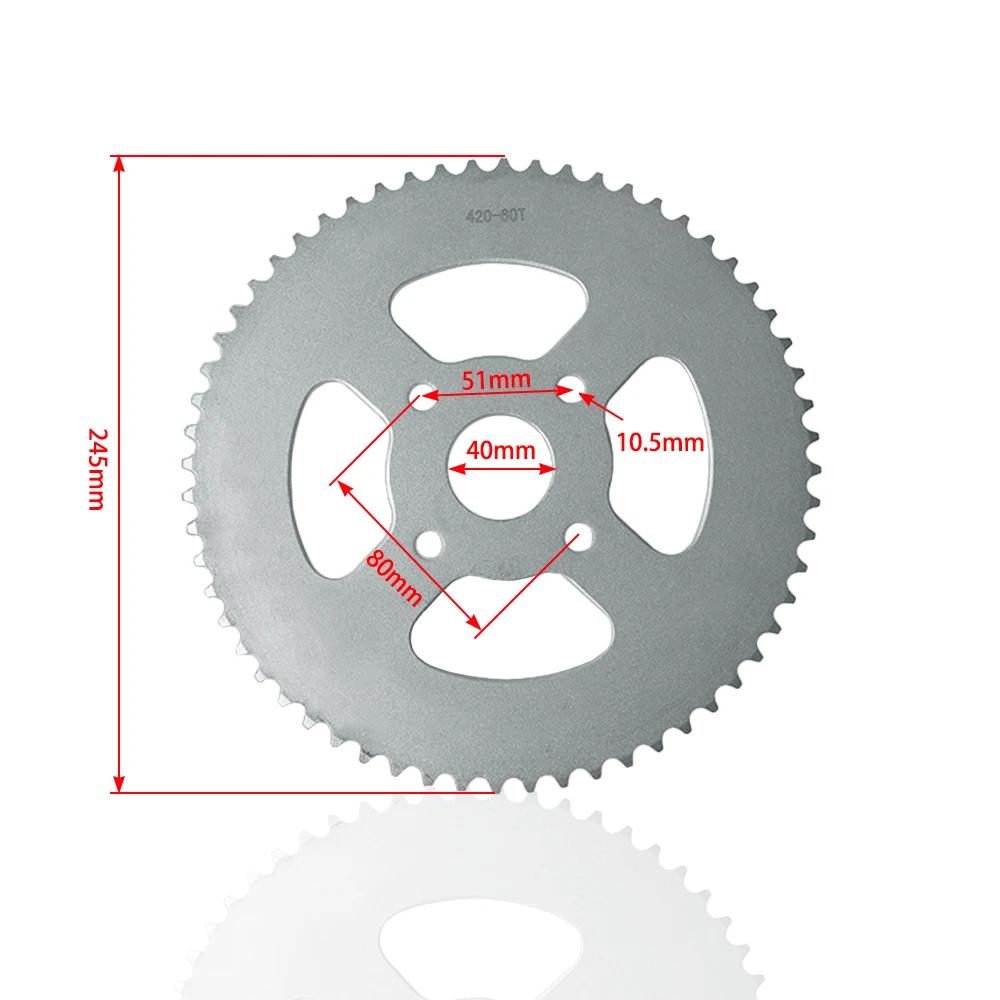 420-50T 60T 40mm rear sprocket scooter gear for 50cc-125cc ATV quad pit buggy buggy kart motorcycle Accessories 420 50T 420 60T