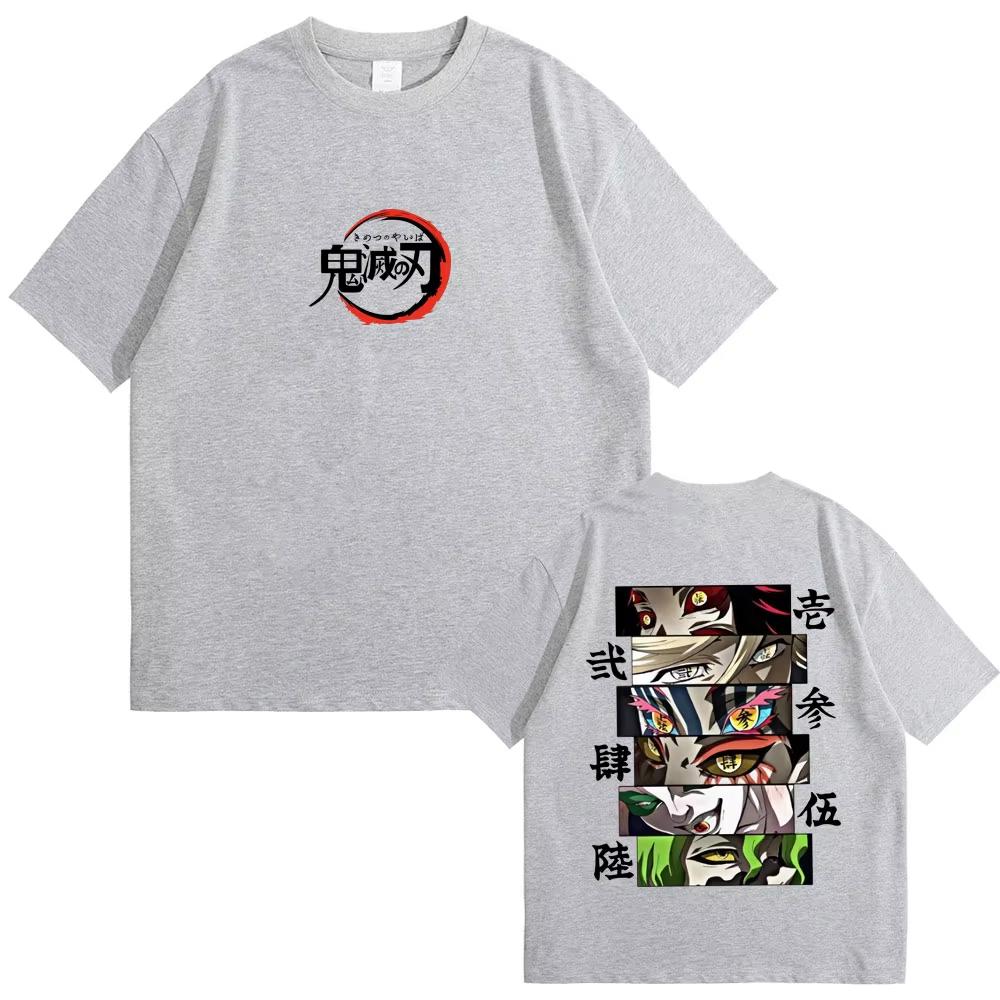 

Аниме Клинок, рассекающий демонов Кокушибо Доума Аказа Хантенгу Гёкко Гютаро Футболки с принтом глаз Мужские Женские Повседневные Хлопковые Винтажные Футболки 4XL