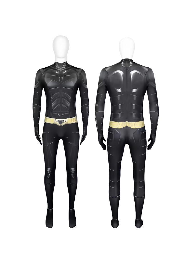 Adult Batman Jumpsuit Costume with Cape for Halloween Role-Playing