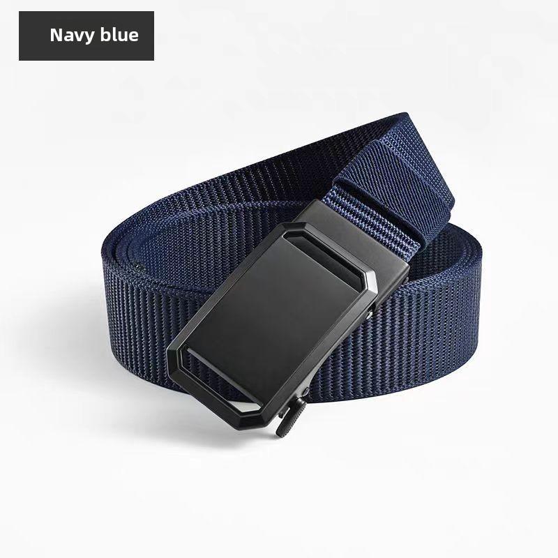 

Мужской ремень из нейлонового холста, повседневный модный тканый ремень с автоматической пряжкой, ремень для брюк Toothless Tactical Workwear Outdoor 120cm