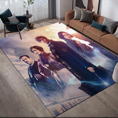Fantastic Beasts Wizards Anti-Slip Rug, Rectangular Carpet for Living Room & Bedroom Decor