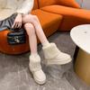 2024 Winter New Large Cotton Shoes with Thickened Short Tube Thick Bottom Warm Snow Boots Women Fur Integrated Women Shoes