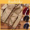 Luxuriously Warm Men Fleece Lined Puffer Jacket With Zip Closure And Ribbed Hem